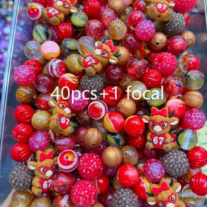 March Third Round Acrylic Silicone Beads, Creative Mix for Bracelet Making, Keychains & Jewelry Accessories, Charming DIY Supplies, DIY Jewelry Decoration, Diy Beading Accessories