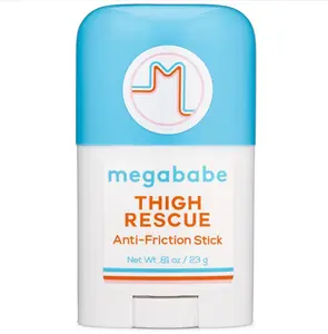 Megababe Thigh Rescue Anti-Chafe Stick Mini | Travel size, great for on-the-go | Prevents skin chafe & irritation | Thighs, arms, bra-lines & more
