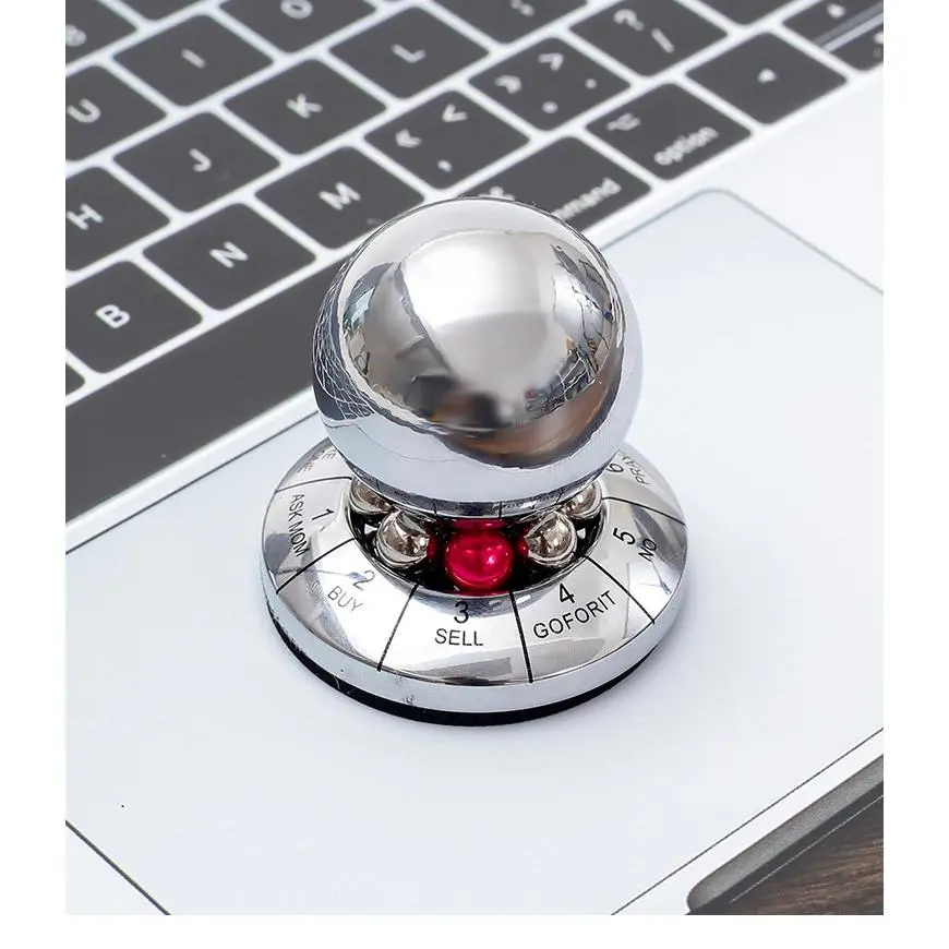 Alloy Metal Mystery Ball Fengshui Ornament - Desktop Stress Relief Toy, Creative Prediction Decision-Making Tool, Indoor House Decoration Craft