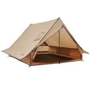 fathersdaygift VEVOR Camping Hot Tent, 2 Persons Cabin Tent with Stove Jack Poles, Waterproof Winter Tents Shelters with Fireproof Ground Mat, Portable 4 Season Tents for Hiking Fishing Hunting Backpacking