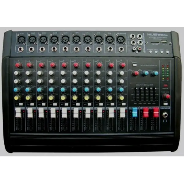 10 Channel 2000 Watts Professional Power Mixer Amplifier (MU-P10MX)