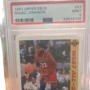 Upper Deck 1991 Magic Johnson PSA 9 Mint Basketball Card #57