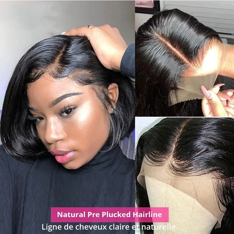 .Melly's 3x4 Lace Frontal Bob Straight Wig  Human Hair