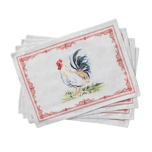 Maison d' Hermine Placemats 100% Cotton Washable Cloth Place Mats 13 x 19 inches Reusable Table Mats for Kitchen Dining Party Wedding Easter Decorations