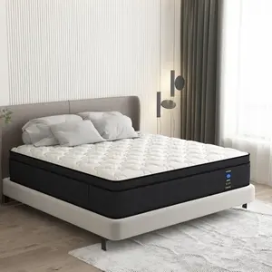 【Mrh】10/12/14Inch Twin, Full, Queen, King Mattress Memory Foam And Spring, Hybrid Mattress Medium Firm, Lumbar Support, For Home Room Hotel,Boxed Halloween Christmas Gift Furniture Ergonomic queen size mattress Interior Modern queen size mattress