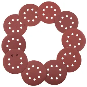 【Summervibes】VEVOR 150 PCS 5 Inch Sanding Discs Set, 8-Hole Round Hook and Loop Sandpaper for Orbital Sander, 10 Grits include 60, 80, 100, 120, 150,180, 240, 320, 400, 600 Grit, for Metal, Wood, Car Sanding