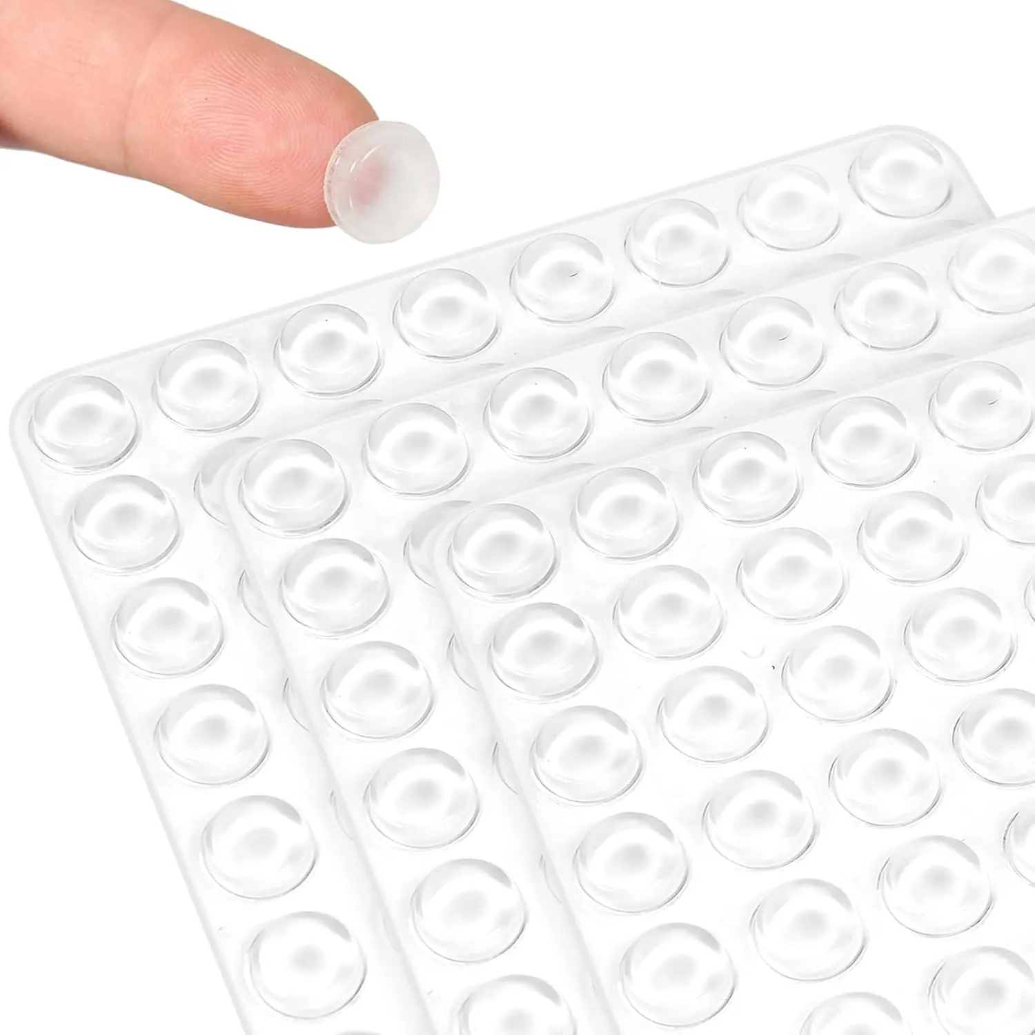 Cabinet Door Bumpers Round 192 count Clear Rubber Bumpers Self Adhesive Furniture Pads,Clear Adhesive Bumper Pads Surface Protection for Wall, Drawers, Picture Frames, Cupboard Door Bumpers