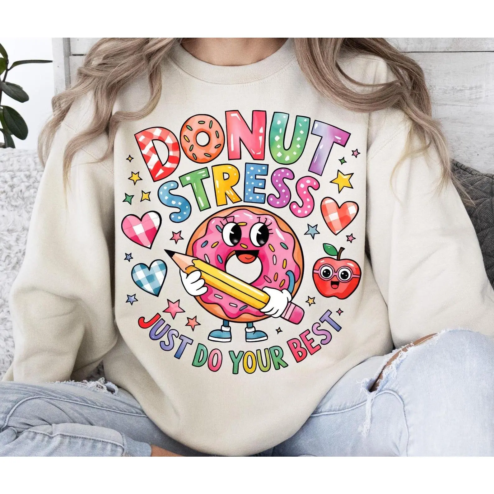 Donut Stress Just Do Your Best Shirt, School Teacher Tshirt, Teacher Gifts