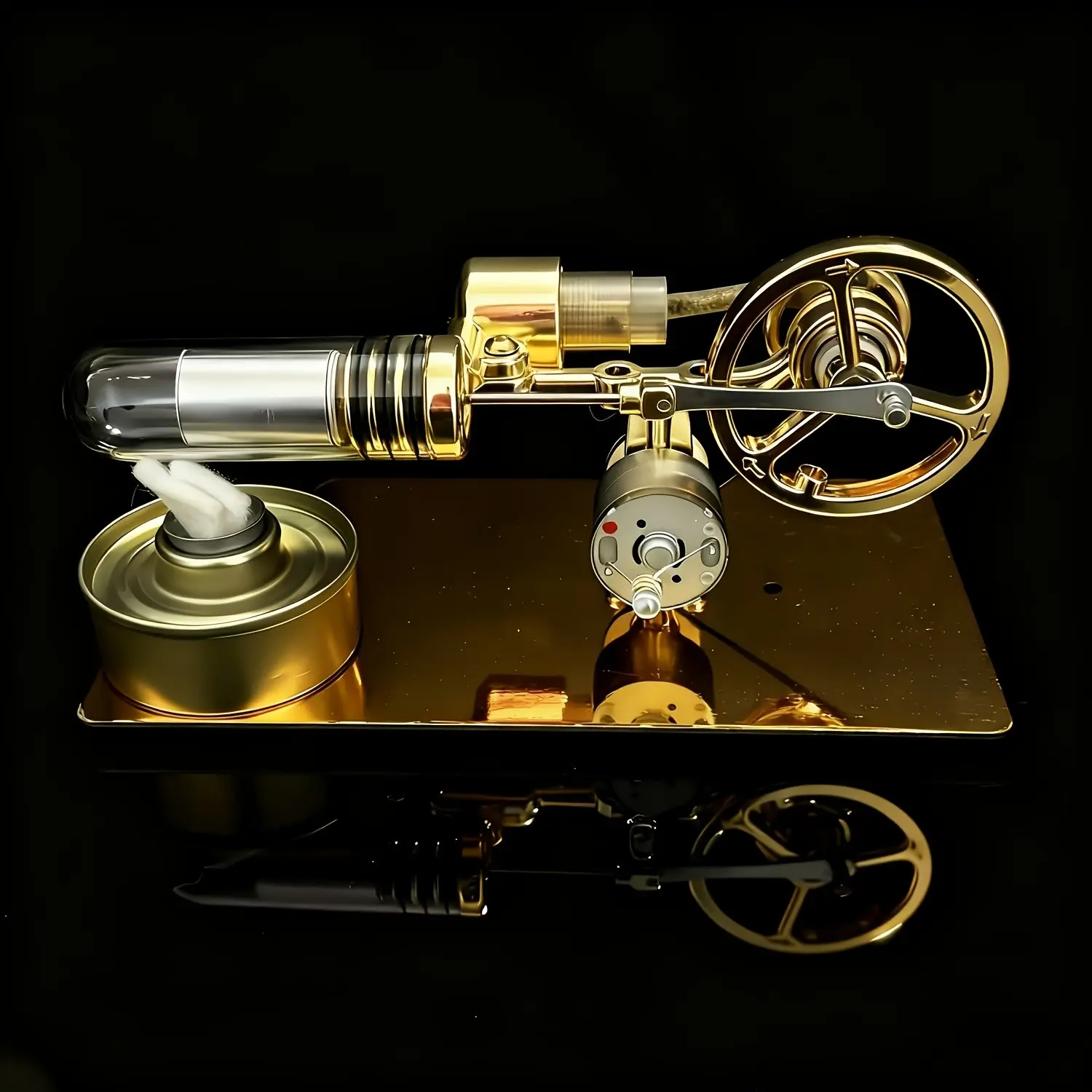 Low-Temperature Stirling Engine Model for Lab and Science Research, Heat Conversion Experiment, Steam Engine Model, Educational Science Kit, Learning Tool