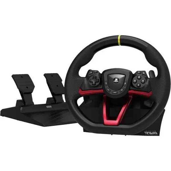 HORI APEX Wireless Racing Wheel - PC, PS5 Console Controller Accessories with Cable, Stand, Paddle Shifters, Full-Size Pedals