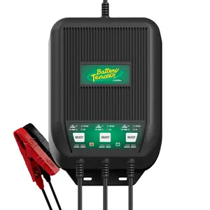 Battery Tender 3-Bank Selectable 12V or 6V, 9 AMP Battery Charger - Rugged Water-Resistant Design with IP67 Protection & Automatic Charging for Long-Term Storage