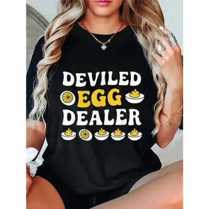 100% Cotton Funny Deviled Egg Dealer Thanksgiving T-Shirt