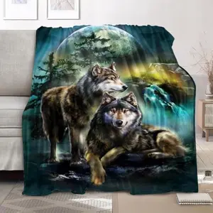 Microfiber Fleece Throw Blanket, Ultra Soft Warm Cozy Lightweight 3D Printed Flannel Blanket for Couch Bed Living Room Bedroom Sleeping Travel Camping