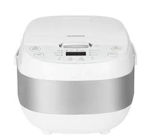 CUCKOO CR-0605F 6-Cup (Uncooked) / 12-Cup (Cooked) Micom Rice Cooker with Nonstick Inner Pot, 13 Menu Options, LCD Display, Fuzzy Logic Tech, Auto Clean (White)