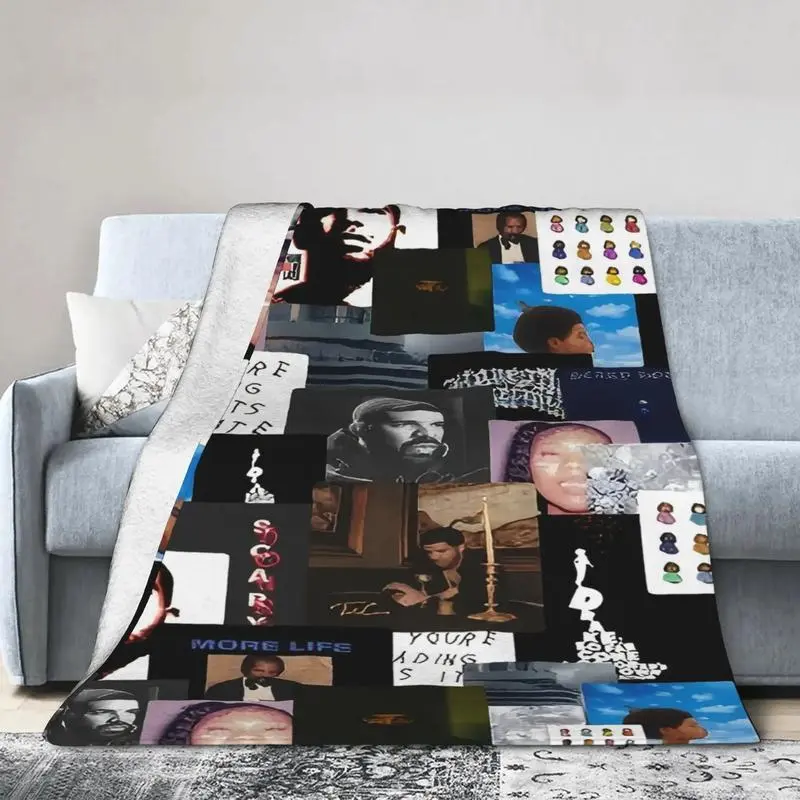Drake Christmas Gift Throw Blanket -  Cartoon Pattern, Super Soft Fleece Plush Blanket for Her/Him, Cozy Couch & Bedding Decor A1210-233