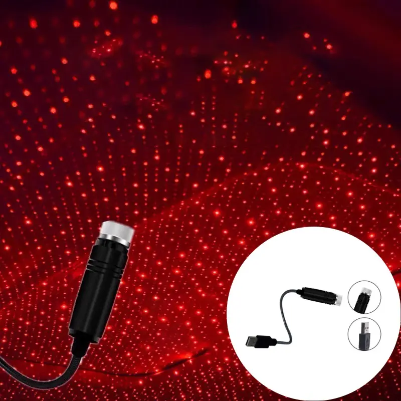 1pc atmosphere light, Led Ambient Light, starry sky mini LED USB starlight night light, galaxy light decoration, Car Decorative Light, Car Interior Lighting, car ceiling romantic starlight light decoration, Interior Car Lights, Led Lights For Car