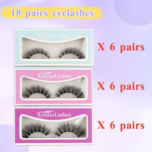 18 Pairs Self-Adhesive Eyelashes Set WL1 WL2 WL3 Beginner Friendly No Glue Needed Reusable Soft Comfortable Daily Wear