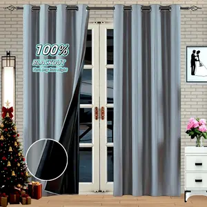 Blackout Curtains Set of 2 Panels, 100% Light Blocking Drapes, Blackout Window Cover, Thermal Insulation & Noise Reduction, Ideal for Bedroom & Living Room Decor