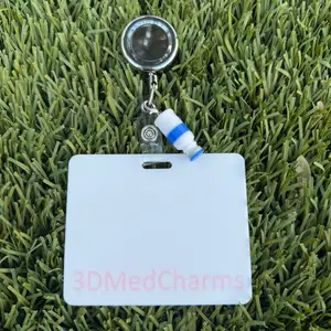 Medicine vial badge keychain