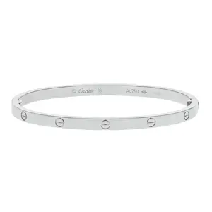 Pre-owned Cartier Love Small Model Bangle Bracelet Size 16