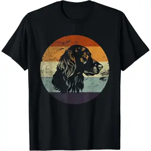 100% Cotton etro Design Gordon Setter Dog T-Shirt