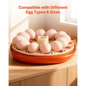 Fathersdaygift VEVOR 12 Egg Incubator, Automatic Egg Turner with LED Candler, Temperature Humidity Control, 360 View Clear Window, Poultry Eggs Incubator for Home Farm, Hatching Chicks Ducks Goose Quaildealsforyoudays