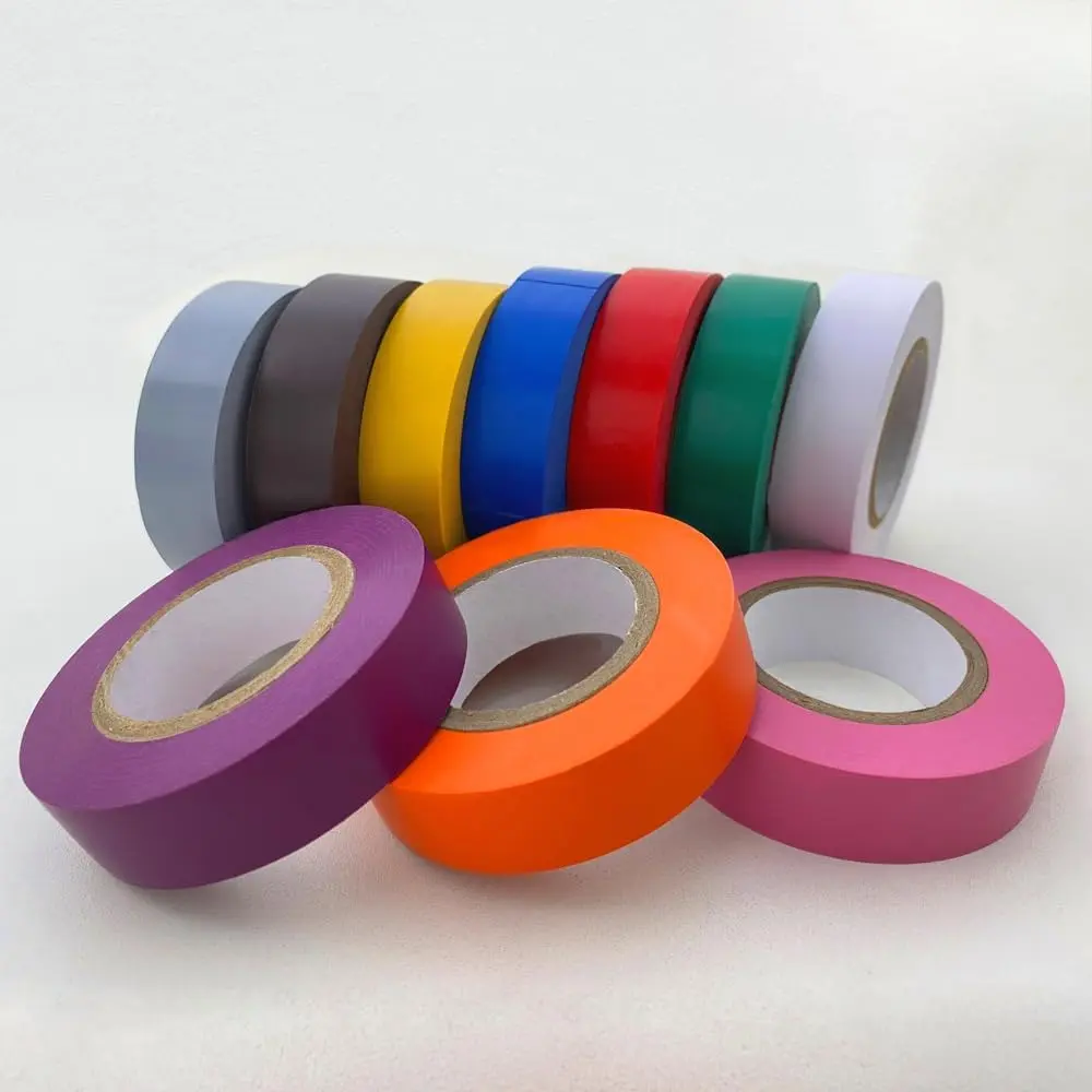 10Pack Color Vinyl Electrical Tape, Flame Heat & Weather Resistant IndoorOutdoor High-Temperature Professional Grade Electric Wire Colored Tape 3/4-Inch by 60 Feet Tape Dry Erase Tape - Home Improvement.