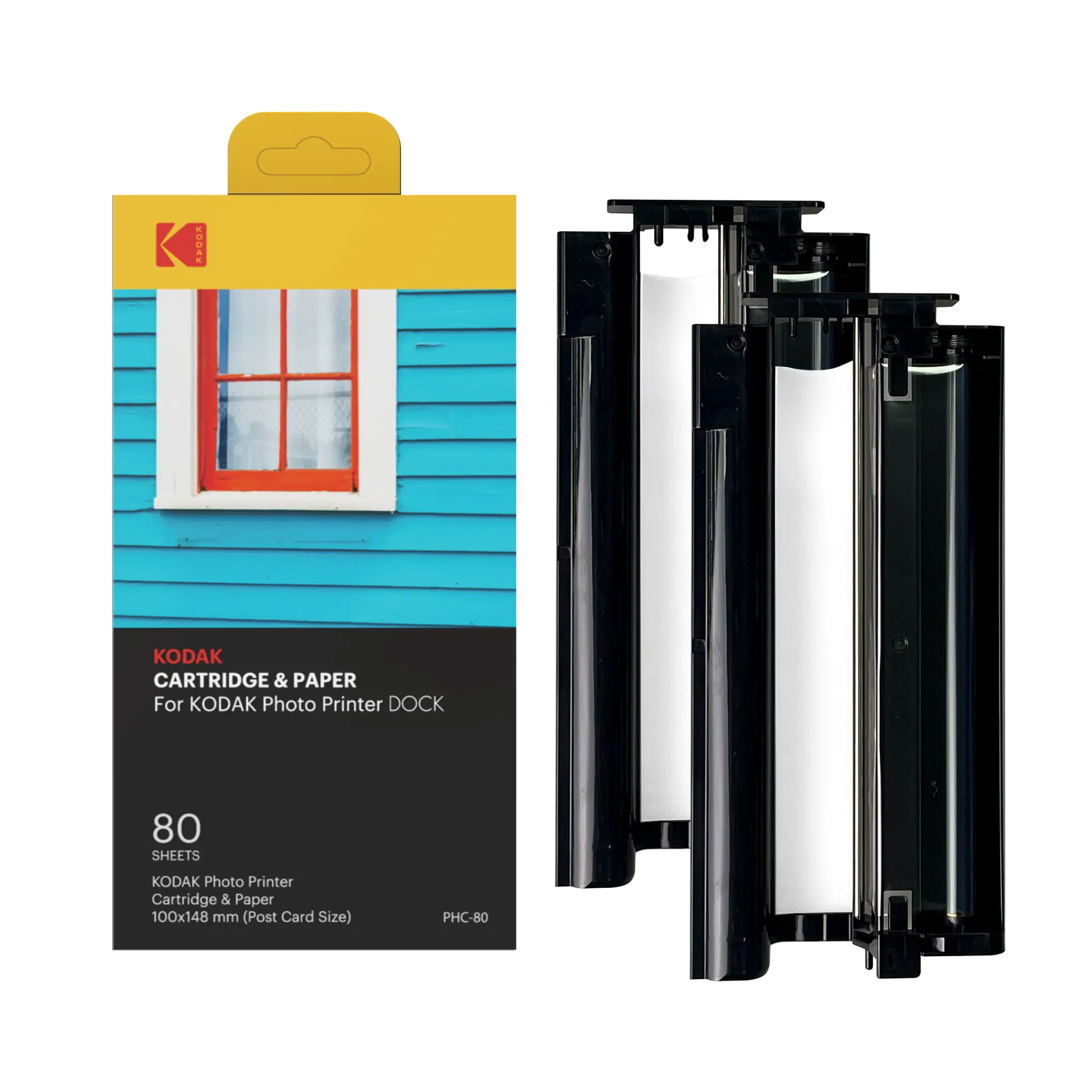 KODAK 4PASS Film Cartridge (4x6 inches) for KODAK Dock and Dock Plus, 80 Sheets Camera Long Lasting