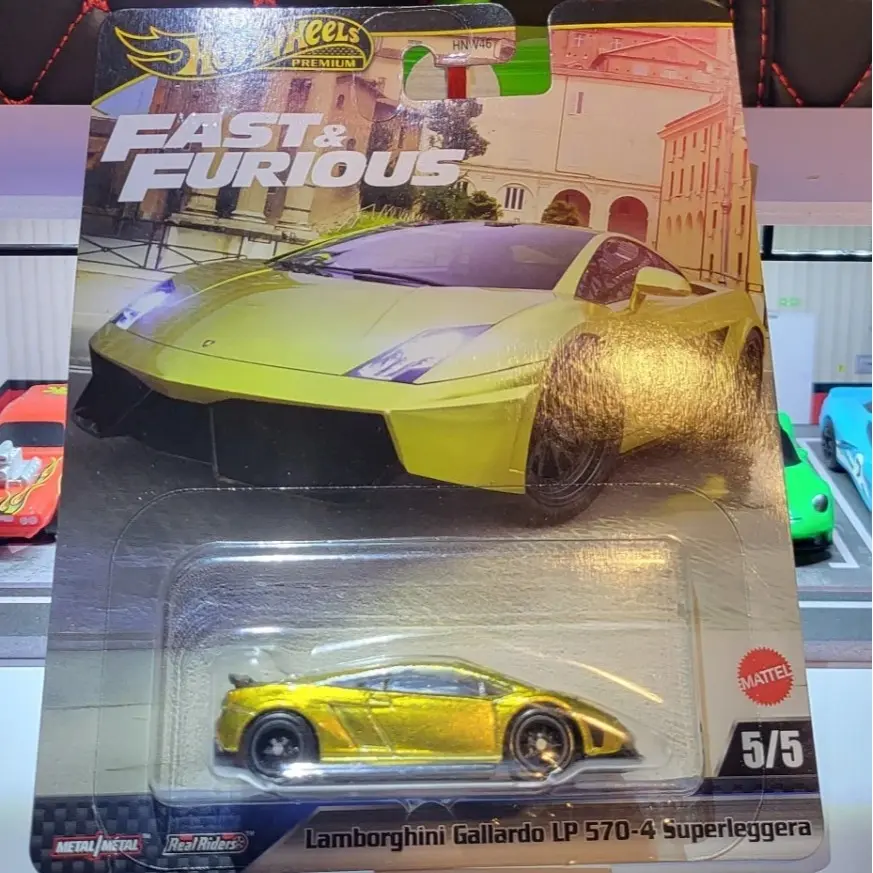 Hot Wheels Premium Fast & Furious Lamborghini Gallardo LP 570-4 Superleggera, Lamborghini-Shaped Friction Vehicle, Lamborghini-Shaped Friction Vehicles