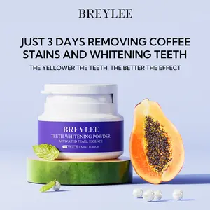 BREYLEE Pearl Whitening Tooth Powder Anti-Bacterial Cleaning Tartar Remove Tooth Stains 30g