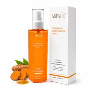 ASFACE Turmeric Exfoliating Spray 200mL – No Rub, Acid-Free, with Niacinamide & Glutathione – Gentle Daily Exfoliator for Face & Body Smooth Soothing