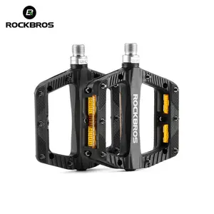 ROCKBROS Bicycle Nylon Pedal Effort-Saving MTB Road Bike Folding Bike Pedal Lightweight Single Bearing Stable Cycling Pedal Bicycle Parts