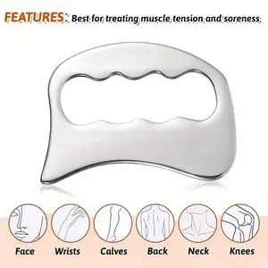 Stainless Steel Fascia Massage Tool, Professional Multi-Functional Muscle Relaxer, Full Body Use, Shoulder Neck Back Relief, Body Care Tool, Lymphatic Drainage Tool, Home Spa Equipment