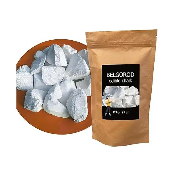Belgorod Edible Chalk – Chalk Chunks for Eating, Pica Cravings, and ASMR – Hand-Picked, Pure, and Additive-Free – 4oz (115g)