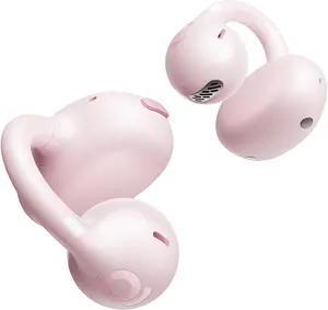 Baseus Bass BC1 Open Ear Earbuds Clip-On Headphones, Open-Ring Comfort with Tri-Curve Snug Clip, Powerful Sound with SuperBass, 4-Mic Clear Calls, IP55 Waterproof, 38H Playtime