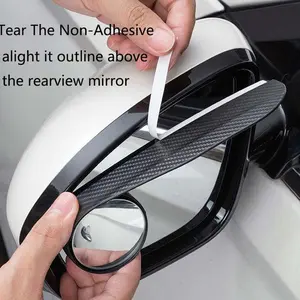 Car Rearview Mirror Rain Eyebrow Carbon Fiber Auto Side Mirrors Protector Blind Spot Visor For Jaguar Chevrolet Honda Toyota Accessories
