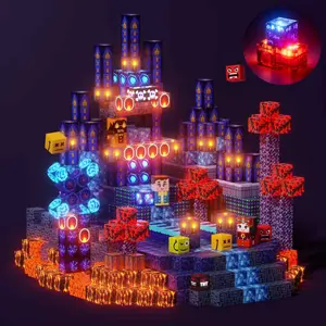Magnetic Blocks - 100/150 Pcs Translucent & Glow-in-the-Dark  STEM Montessori Set | Strong Magnetic Snap-Fit for Load-Bearing Stability | Geometric Shape & Cause-and-Effect Learning |  Birthday Gift for Kids Ages 3-8 Magnetic Building Blocks