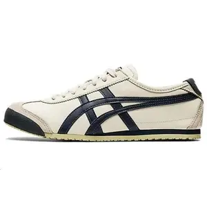 Onitsuka Tiger Mexico 66 'Birch Peacoat' Men's Lightweight Breathable Running Shoes with Retro Design & Cushioned Midsole for All Seasons