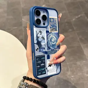 Chic Magnetic Case Suitable for IPhone11/12/13/14/15/16/17 Pro Promax Plus, Whale Shark Collage MagSafe Ready, Anti-Slip, Ultra Thin | Aesthetic Touch for Daily Use