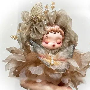 For Doll Clothes Skullpanda Light Weaving Garden Exquisite Fairy Skirt Butterfly Flower Hair Ring Set Replacement Accessories Doll Clothing Set