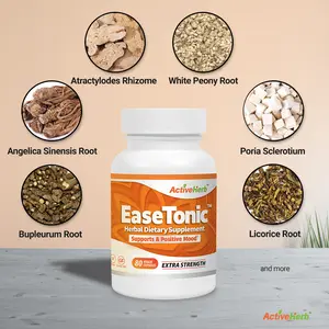 ActiveHerb EaseTonic 400 mg 80 Veggie Capsules Extra Strength Natural Herbal Supplement