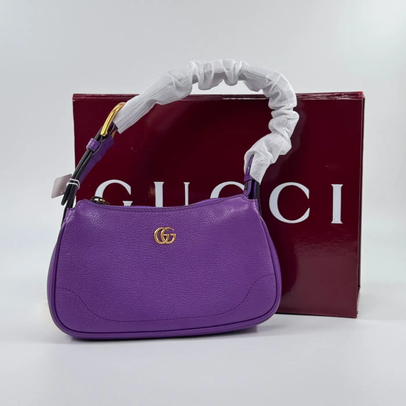 Pre-owned GUCCI Leather Shoulder Bags Pre‑owned Aphrodite Mini Purple Shoulder Handbag #2440982194204336