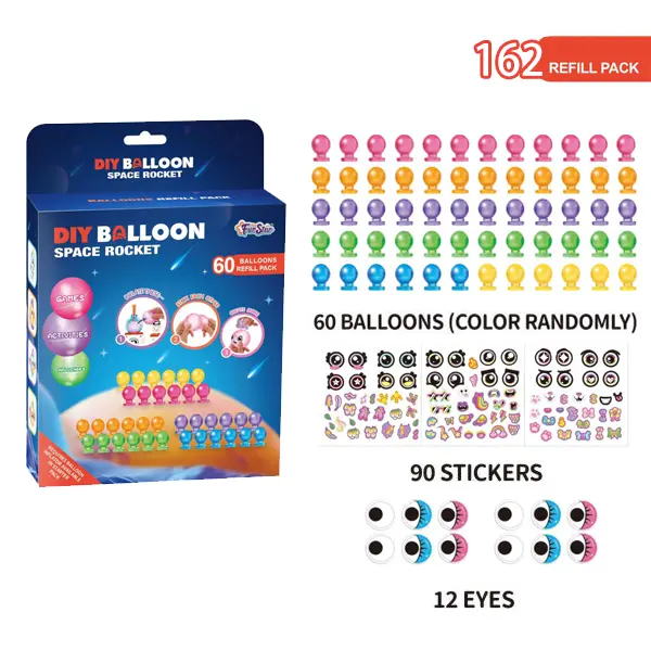 Refills of DIY Magic Sticky Balloon With Pump, Model bouncy balloon kit Refills
