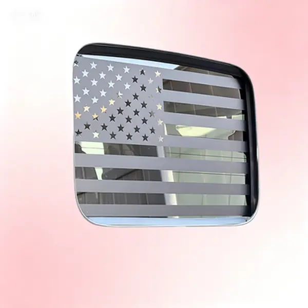 Matte Black USA Flag Decal for Jeep Gladiator JT 2020 2021 2022-2024 2025 2026 Truck Back Center Sliding Window Glass, American Flag Vinyl Sticker Exterior Accessories, Middle Window Decal, Sliding Window Decal, Matte Black Vinyl Decal