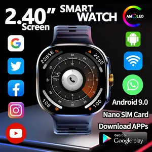 M99 Global Smart Wristwatch - 2.4" Screen Wearable Device, Rotatable Camera, SIM Call Function, Heart Rate Monitor, Blood Pressure Tracker, NFC Access Control, Aluminum Build, Waterproof, Pedometer, Clock Display