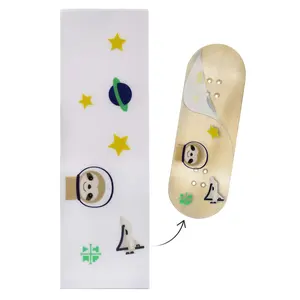 "Sloth in Space" Deck Graphic Wrap (Transparent Background) - 35mm x 110mm