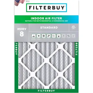 Filterbuy 19x21.5x2 Air Filter (1-Pack), Pleated MERV 8 Dust Defense HVAC AC Furnace Air Filters (Actual Size: 19.00 x 21.50 x 2.00 Inches)
