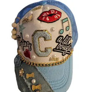 This one-of-a-kind trucker hat.  Select custom Initial.