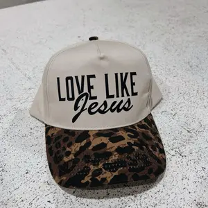 LOVE LIKE JESUS Leopard Print Snapback Hat