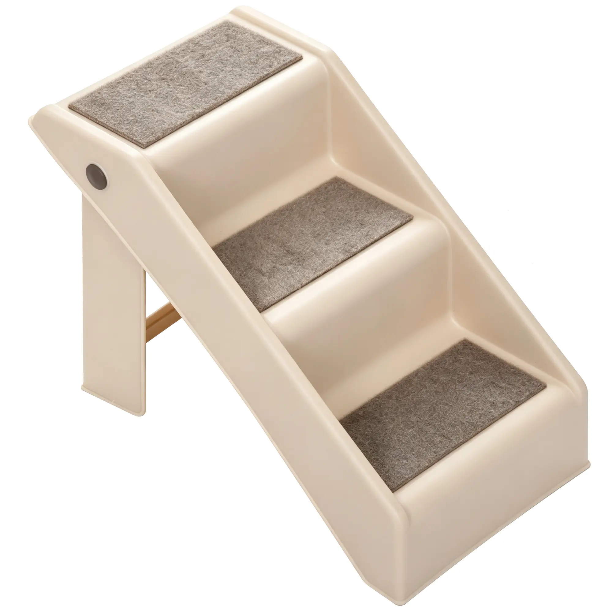 ZENY Portable Folding 3-Tier Non-Slip Pet Stairs - Lightweight Dog & Cat Staircase with Easy Under-Furniture Storage